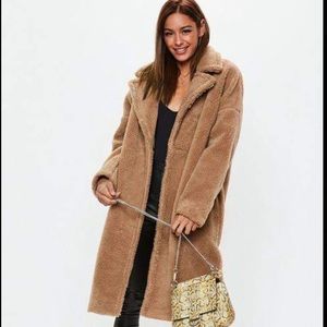 Missguided/Asos Zara Oversized Caramel Chunky Teddy Coat US 6